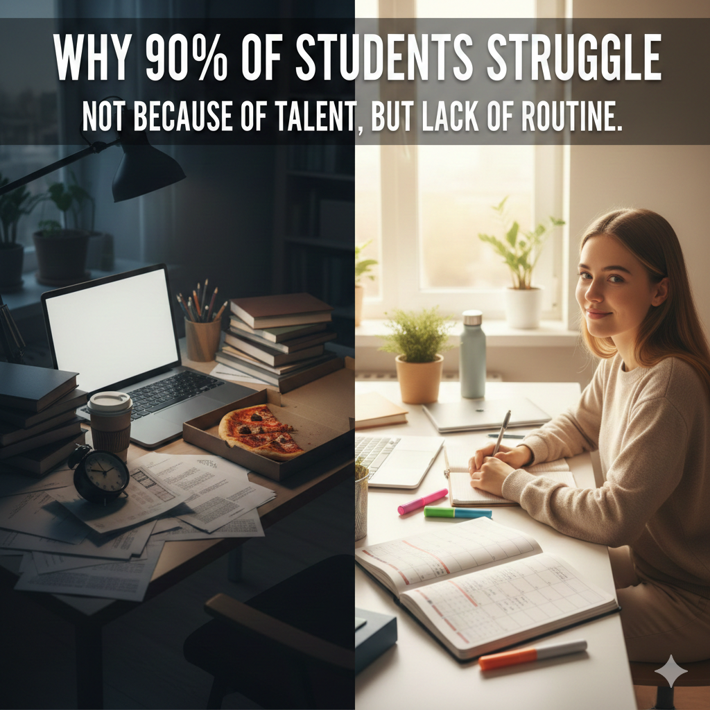 Why 90% Students Fail Not Because of Talent, But Because They Have No Routine gemini generated image 99pmg499pmg499pm
